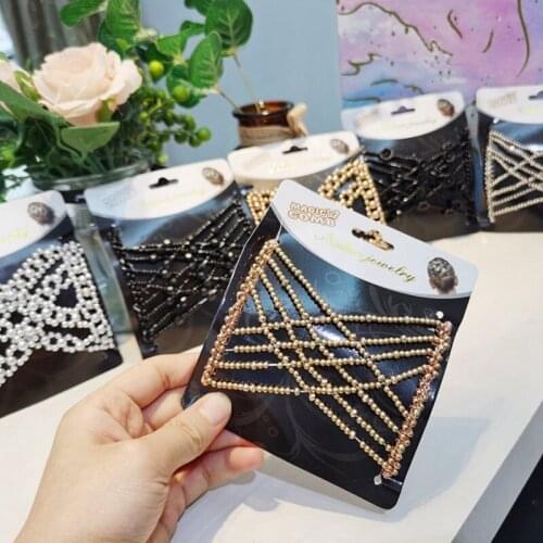 1Pc Portable Mini Size Women Double Insert Beaded Hair Comb Clip Elastic Hairpin Accessories Beauty Styling Tools New Arrival