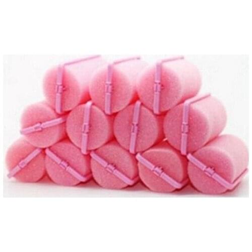 12PC Colorful Buckle Soft Sponge Foam Hair Curler Roller Easy Curlring Styling Salon Barber Hairdressing Hairstyling Twist Tools