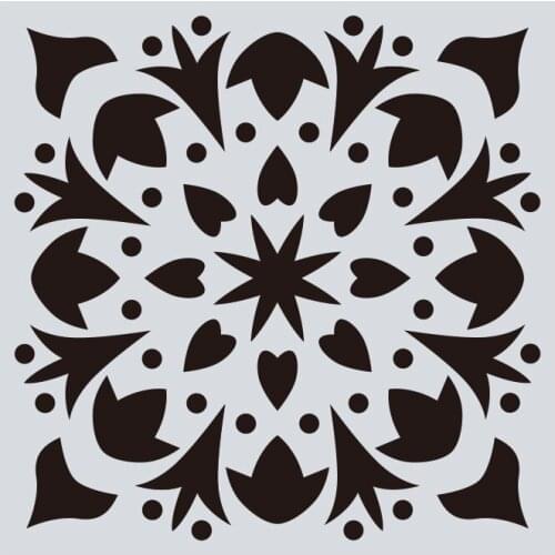 15*15 DIY Craft Layering mandala Stencils For Wall Painting Scrapbooking Album Decorative Paper Cards spray painting tools