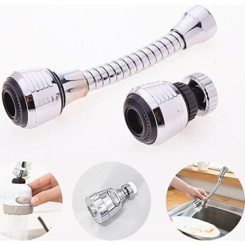 2021 New 360 Degree Swivel Kitchen Faucet Aerator Adjustable Dual Mode Sprayer Diffuser Water Saving Nozzle Faucet Connector