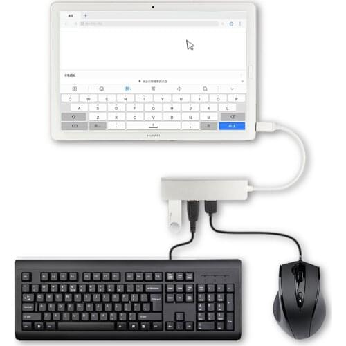 5-in-1 Type-C HUB Aluminiu Alloy USB-C Adapter USB 3.0 Port Card Reader For Lenovo Tab 4 8 10 Plus TB-8704N/F TB-X704L/F Tablets