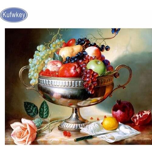 5D DIY Diamond Painting Full Square resin Drill "fruit" Embroidery Cross Stitch Mosaic diamond puzzles 5d Home Decor Gift