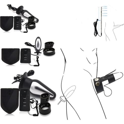 Electro Shock Anal Plug Penis Plug Cock Rings Anal Plug Catheter Nipple Massage Pad Medical Themed Stimulate Toys For Men