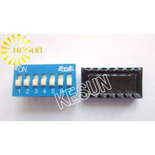 FREE SHIPPING 10PCSx 100% Original EDS107 EDS107S 7P 2.54mm Blue DIP Switch EDS107SZ