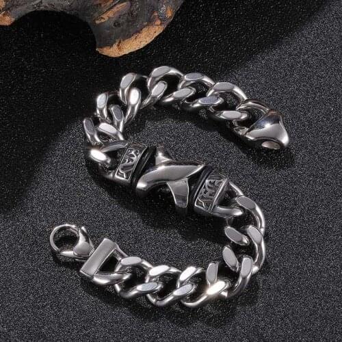 Mens Cross Bracelet 12mm Wide Stainless Steel Curb Cuban Link Chain Braided Leather Wristband Male Jewelry Birthday Gift GS0136