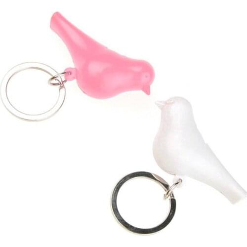 Bird Keychain Couple Lover Sparrow Birdhouse Key Holder 2 Bird Keychain + House Nest Whistle Keyring Hanger Rack Girlfriend Gift