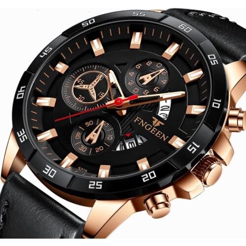 Fashion Business Quartz Watches for Men Top Brand Luxury Watch Stainless Steel Leather Belt Waterproof Wristwatches Auto Date