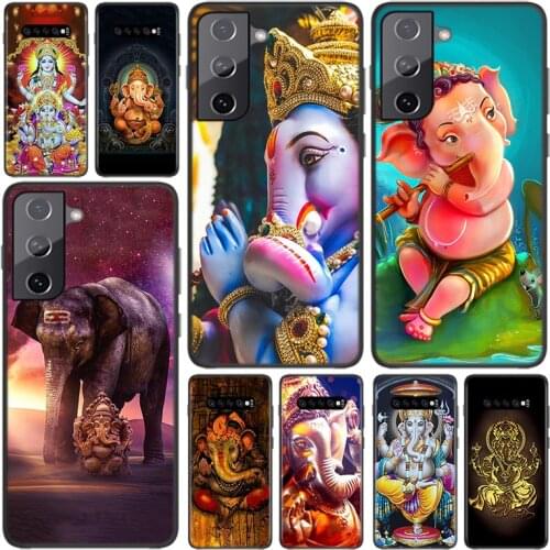 Silicone Cover Ganesha God Elephant For Samsung Galaxy S21 S20 FE Ultra S10 S10e Lite S9 S8 S7 S6 Edge Plus Phone Case
