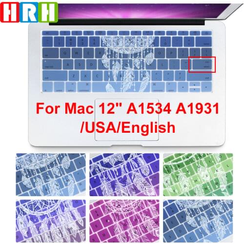 HRH Dream Catcher Keyboard Cover Silicone Skin Protector for Macbook Pro 13" A1708 (2016 No Touch Bar) and for Mac 12 inch A1534