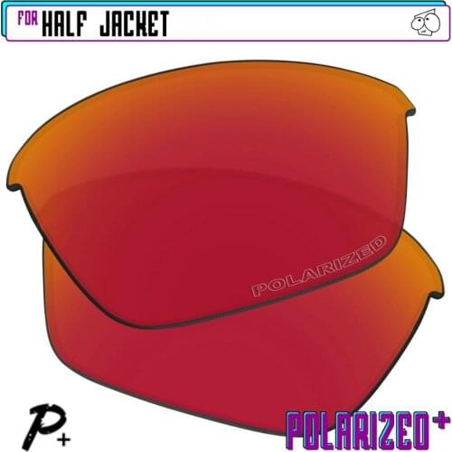 EZReplace Polarized Replacement Lenses for - Oakley Half Jacket Sunglasses - Red P Plus