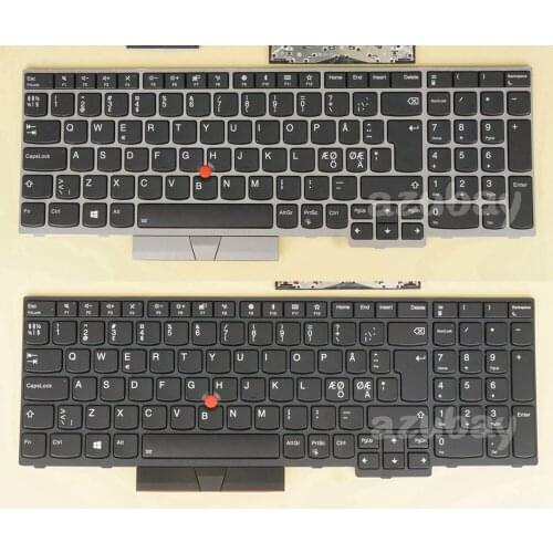 Nordic NE Keyboard for ThinkPad L580 E580 E585 T590 L590 E590 E595 P52 P53 P53S P72 P73 01YP639 01YP719 01YN699 01YN779 Backlit