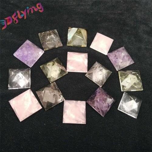 Crystal Quartz Pyramid Rose Quartz Amethyst Smoky Crystal Citrine Clear Quartz Pyramid Healing Crystal Chakra Energy Generator