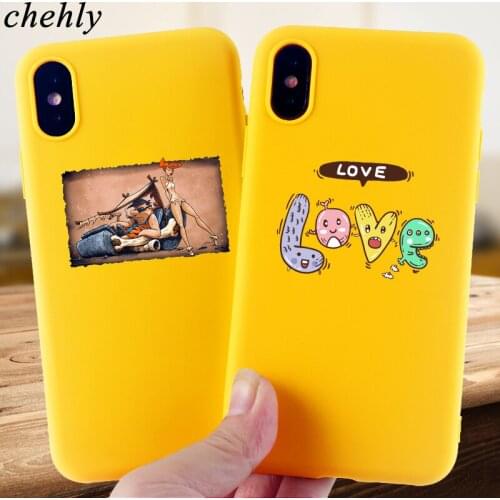 Fashion Love Phone Case for IPhone 6s 7 8 11 Plus Pro X XS MAX XR Funny Cases Soft Silicone Fitted TPU Back Cover Accessories