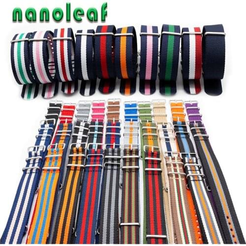 Fashion Casual Watch Band 7 Classic Colors Available with Stainless Steel Pin Buckle Nylon Wristband