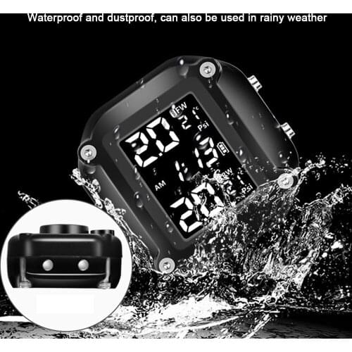 Motorcycle Tire Pressure Monitor TPMS Detector Tire Pressure Monitoring System Detecting System Waterproof Tire Pressure Monitor