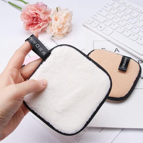4 Colors Soft Cleansing Cotton Remover Pads Reusable Face Towel Makeup Wipes Cloth Washable Cotton Pads Skin Care Cleansing Puff