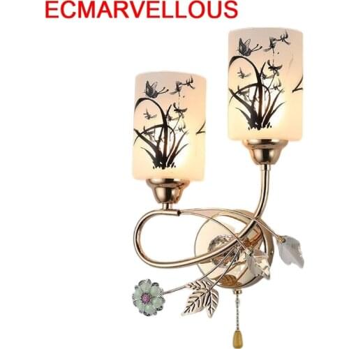 Arandela Mirror Luminaria Parede Lampen Modern Tete De Lit Crystal Wandlamp Light For Home Aplique Luz Pared LED Wall Lamp