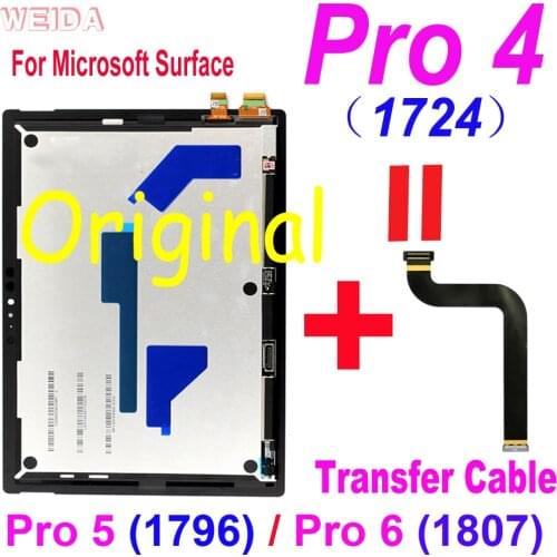Original Pro 5 LCD For Microsoft Surface Pro 4 1724 LCD Pro 5 1796 LCD Pro 6 1807 LCD Display Touch Screen Digitizer Assembly