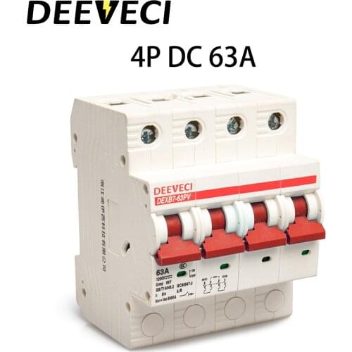 4P DC Solar Energy Photovoltaic PV breaker 6A 10A 16A 20A 25A 32A 40A 50A 63A micro circuit breaker 1200V mcb supplier