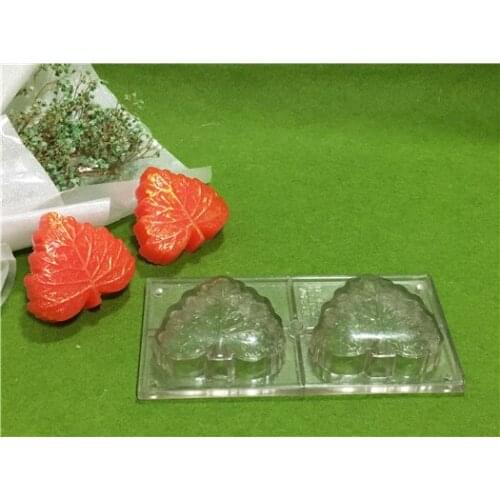 DIY twin leaf 6.25*1.9cm candle making candle model,High temperature resistant candle mould for diy