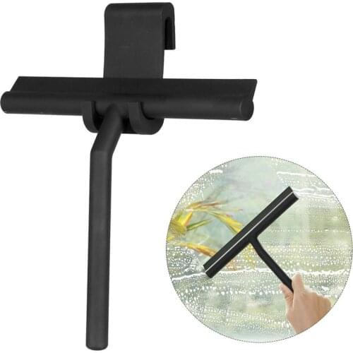 Silicone Window Tile Glass Wiper Cleaner Squeegee Shower Mirror Cleaning Holder With S-Shaped Hook Car Glass Cleaning Tool