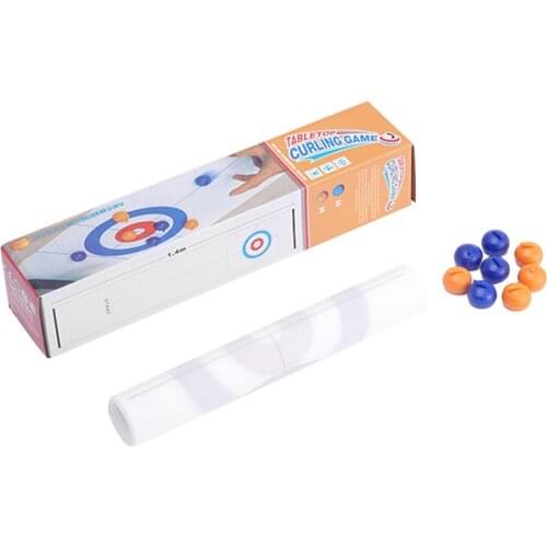 Tabletop Curling Ball Game Portable Bending Ball Shuffleboard For Kids Classmate Toys Party Game Indoor Sports Board Games