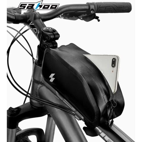 SAHOO 122009 Rainproof Full Waterproof Front Frame Top Tube Cycling Bike Bicycle Bag Pannier Phone Holder