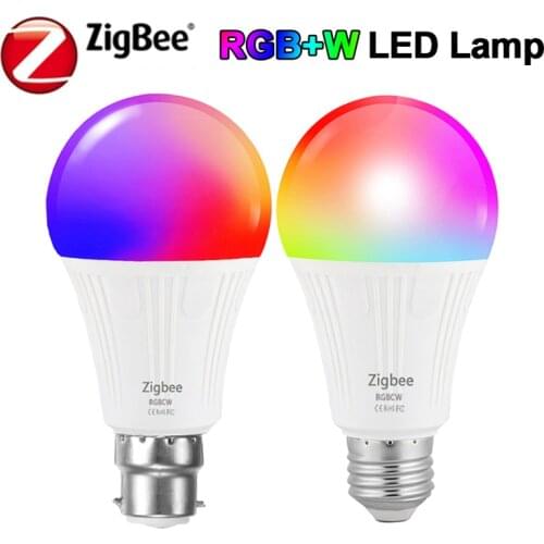 Zigbee LED Smart Light Bulb E27 B22 7w RGBCW Dimming Color Light For Tuya Smart Life Smartthings With Alexa Google Home 85-265V