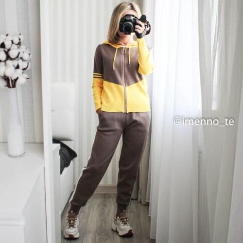 MASTGOU Hoodies Autumn Winter Womens Tracksuits Jogging Pullover Sweater Two Piece Set Sportswear 2 Piece Set Outfit Sweatshirt