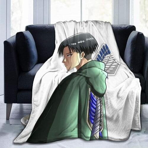 Attack On Titan Anime Ultra-Soft Micro Fleece Blanket Throw Fashion Lightweight Comfortable Hoodie Blanket for Bedroom Sofa