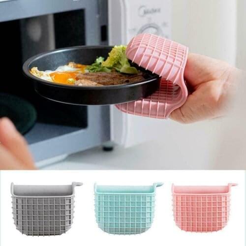 Thicken Silicone Anti-hot Gloves Microwave Oven Glove Insulation Non Stick Anti-slip Grips Bowl Pot Clips Kitchen Cooking Gadget