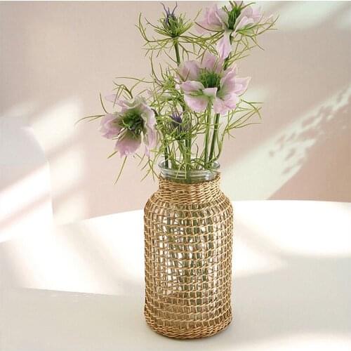 Flower Vase for Table Decor Living Room Decorative Vase Planter Tabletop Terrarium Glass Containers Floral Flower Plant Vase