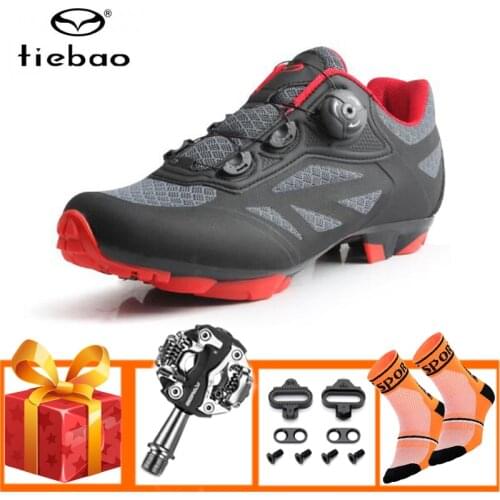 Tiebao mountain bike shoes sapatilha ciclismo mtb SPD Pedals self-locking breathable superstar riding racing bicycle sneakers