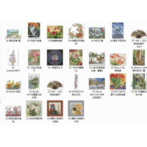 Cross Stitch Embroidery small courtyard full of flowers Cotton Thread Painting DIY Needlework Kits 14CT Winter Home Decoration