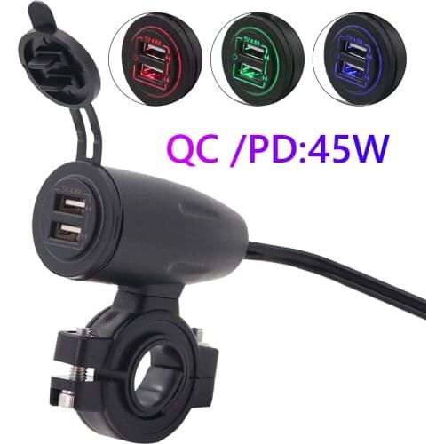 Socket Charger Durable Accessories Motorcycle USB Charger Motorbike Electric Handlebar USB Fast for Motorcycle Plug Adapter