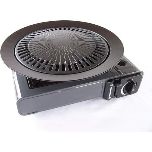 1 Set Korean BBQ Grill Pan Outdoor Barbecue Plate Round Aluminum Plate Picnic Non-stick Pan Camping BBQ Cooking Tools