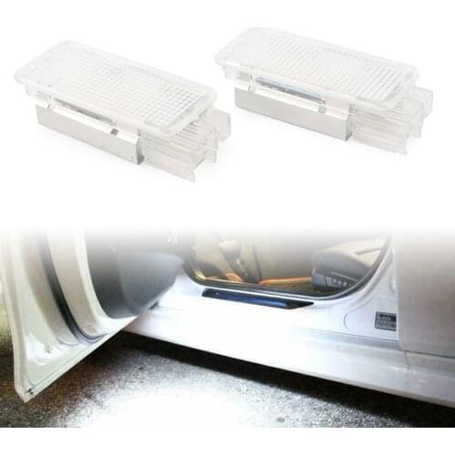 2Pcs Car Door Lights White Courtesy Door Welcome Shadow Light For Peugeot 207 306 406 607 806 807 C2 C3 C4 C5