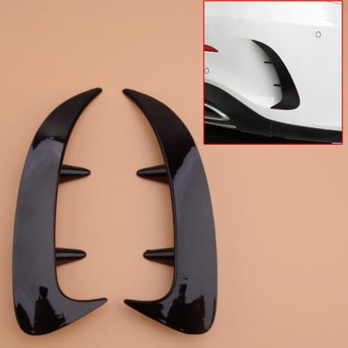 2Pcs/Set ABS Rear Bumper Fins Canards Splitter Trim Sticker fit for Mercedes-Benz A Class W177 A200