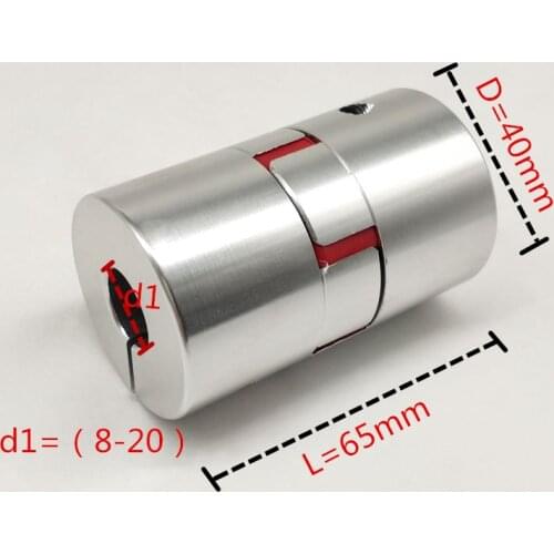 2pcs Stepper Motor Shaft Coupler 19mm x 19mm Flexible shaft coupling D40 L65 shaft coupling Coupler
