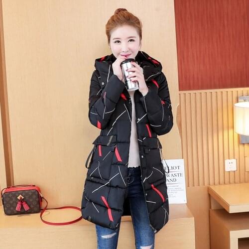 2018 artkom hat Fashion Women Outwear Winter Long Jacket Fur Collar Hooded Down Cotton Padded Coats Female
