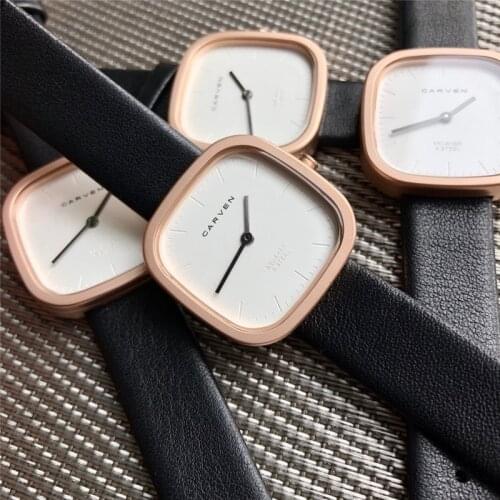 2020 Retro Korean Style Fashion Simple Small Square Ladies Quartz Watch Female Students Leather Waterproof Douyin Online