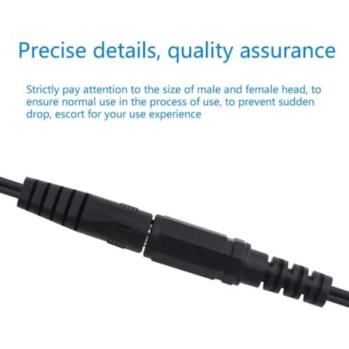 28EA PVC Bending Resistance Charging Cable DC Male to Female Extension Cord for Surveillance Camera Notebook Computer