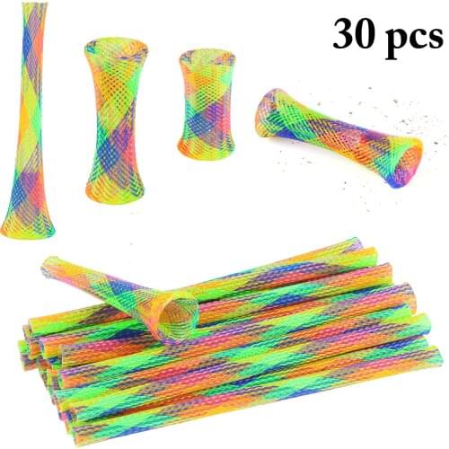 30PCS Spring Tube Cat Interactive Toys Catnip Kitten Playing Toys Plastic Spring Toys Pet Training Toys Multicolor Pet Supply