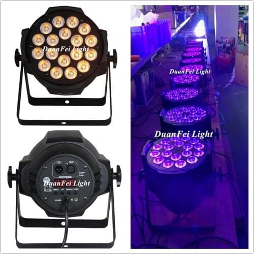 50 PCS Stage Wash par64 Colorful 6in1 Rgbwa UV Indoor Led Par Cans 18*18w