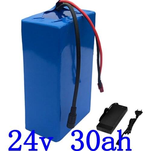 24V 350W 500W 700W lithium battery 24V 30AH Electric Bike battery 24V 30AH electric scooter battery with 3A Charger free tax