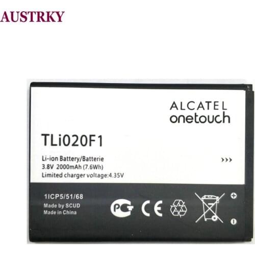 New 2000mAh TLi020F1 Battery For TCL J720T J726T Alcatel One Touch Pop 2 5042d C7 7040 OT-7040 OT-7040D Phone +Tracking code