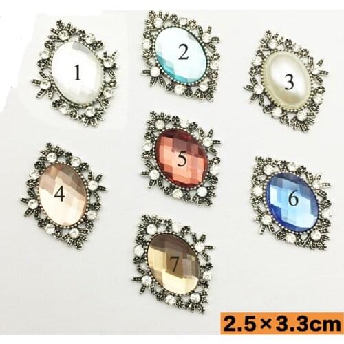 Free Shipping Wholesale 50pcs/lot Rhinestone Flatback Button Crystal Flower Button DIY Button ZIJE004