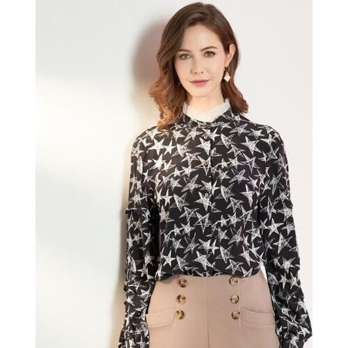 Женские черные рубашки Davidartlife China At AliExpress