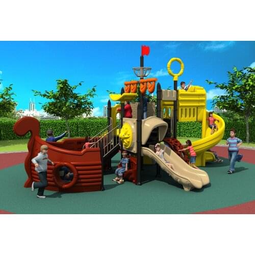 Exported South Africa outdoor plastic playground equipment park slide play structrue YLW-OUT171082