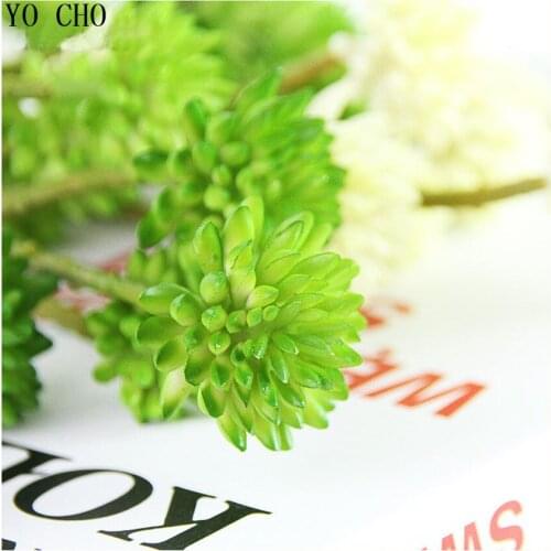 Artificial plants 6 head stone lotus silk flowers artificial succulents plastic flowers for autumn decoration home accessories